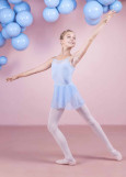 DOTS - Хитон балетный GISELLE.D, сетка 60%полиамид, 40%нейлон, powder, 122-134см