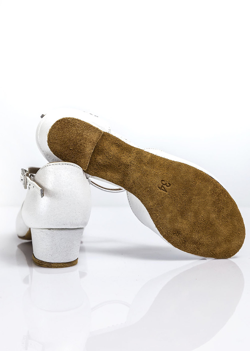 Туфлі бальні блок каблук VOLTA, шт. матеріал штучна шкіра, білий, 28