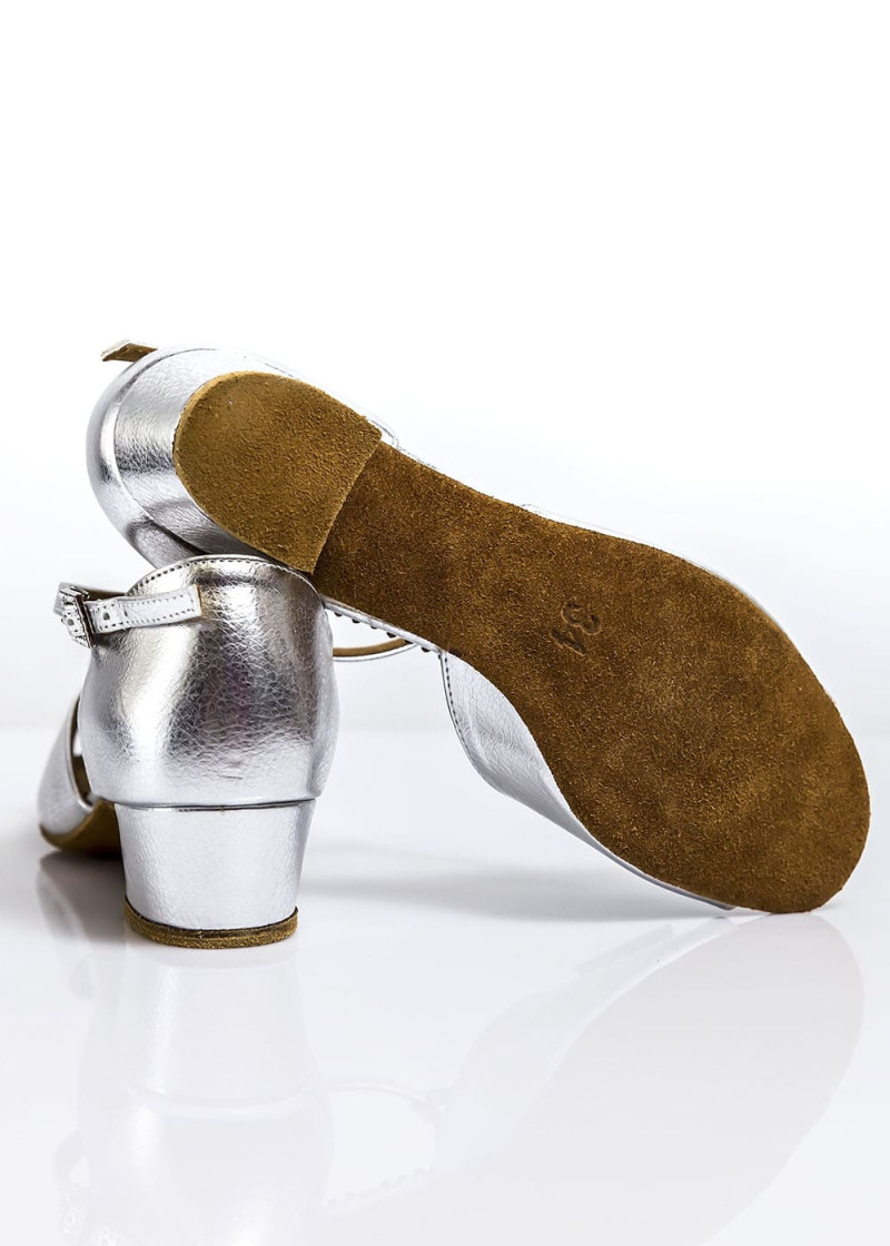 Туфлі бальні блок каблук VOLTA, шт. матеріал штучна шкіра, срібло, 31