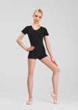 Напівкомбінезон LOLA, короткий рукав бавовна стрейч, чорний, 110см