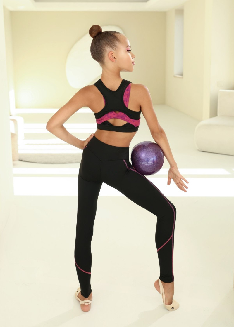 Лосини STELLA нейлон, black+galaxy, 128см