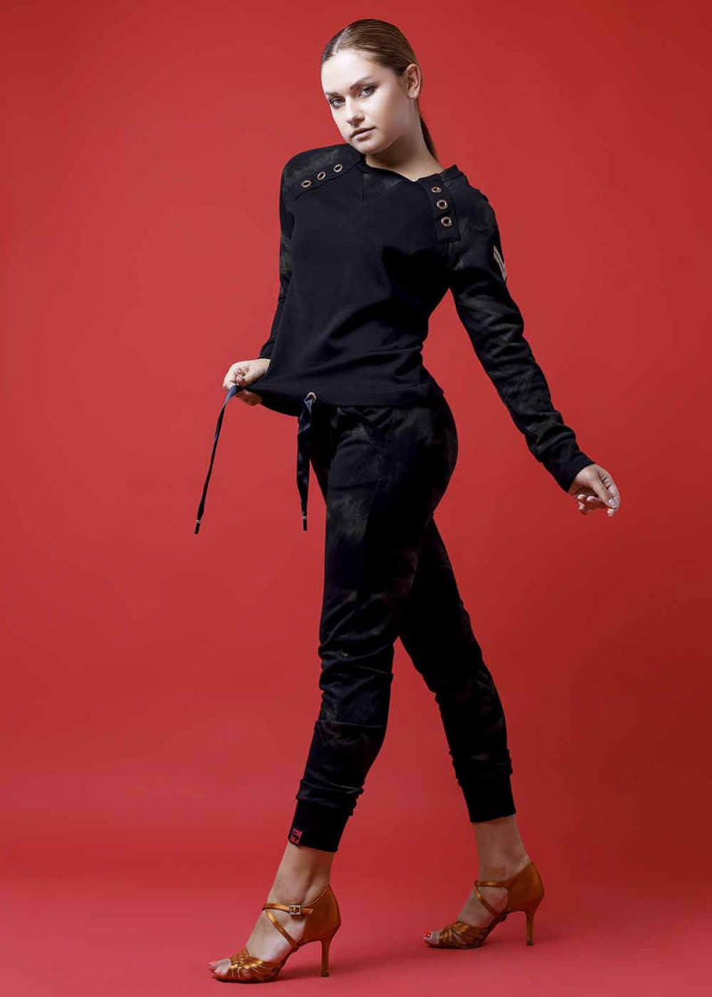 LUCKY CHARM - Брюки BETTINA, женские , на манжете 90%хлопок, 10%эластан, дымка-серый, 158см