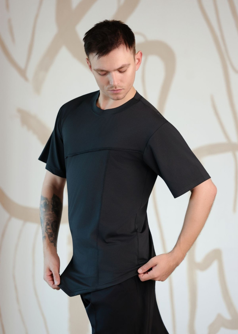 Футболка CORSAR, короткий рукав мікрополіамід, чорний, M