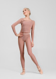 Лосини для танців з сітки Grand Prix NILA сітка, кораловий мигдаль, L