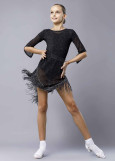 FANCY DANCY - Пояс 90%полиамид, 10%эластан, черный+серебро, 158см