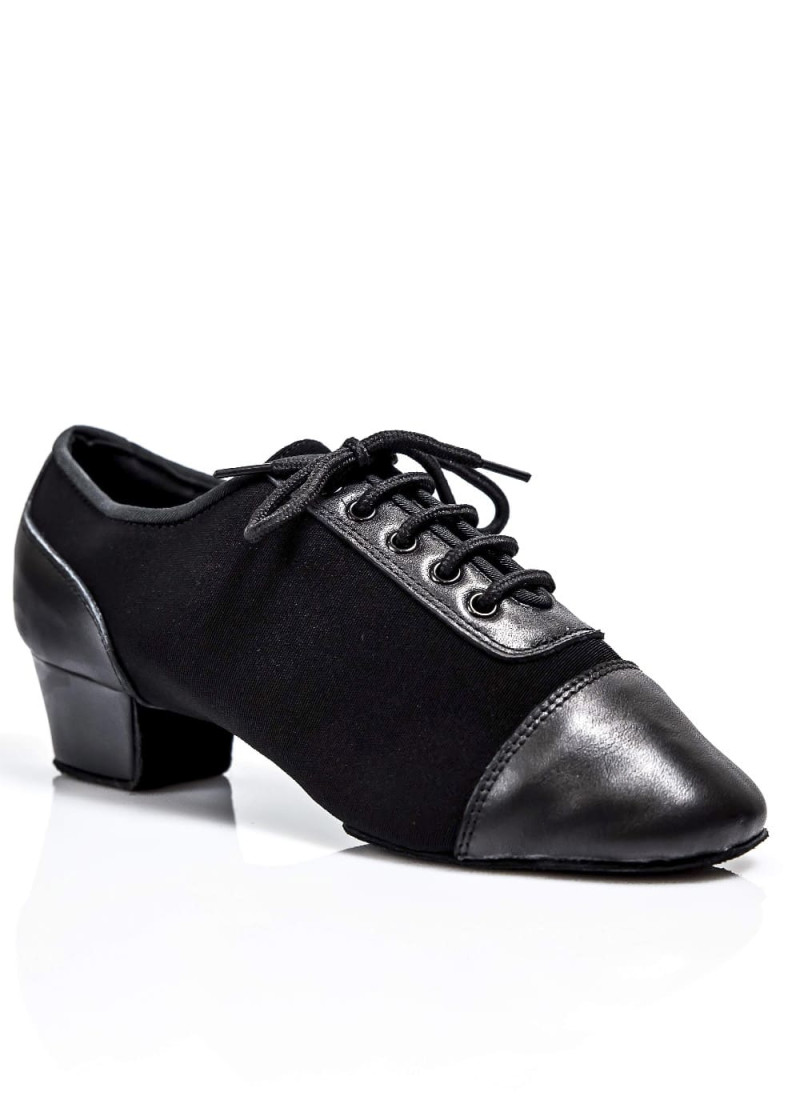Туфлі бальні для латини RICCARDO текстиль oxford+шкіра, чорний, 38