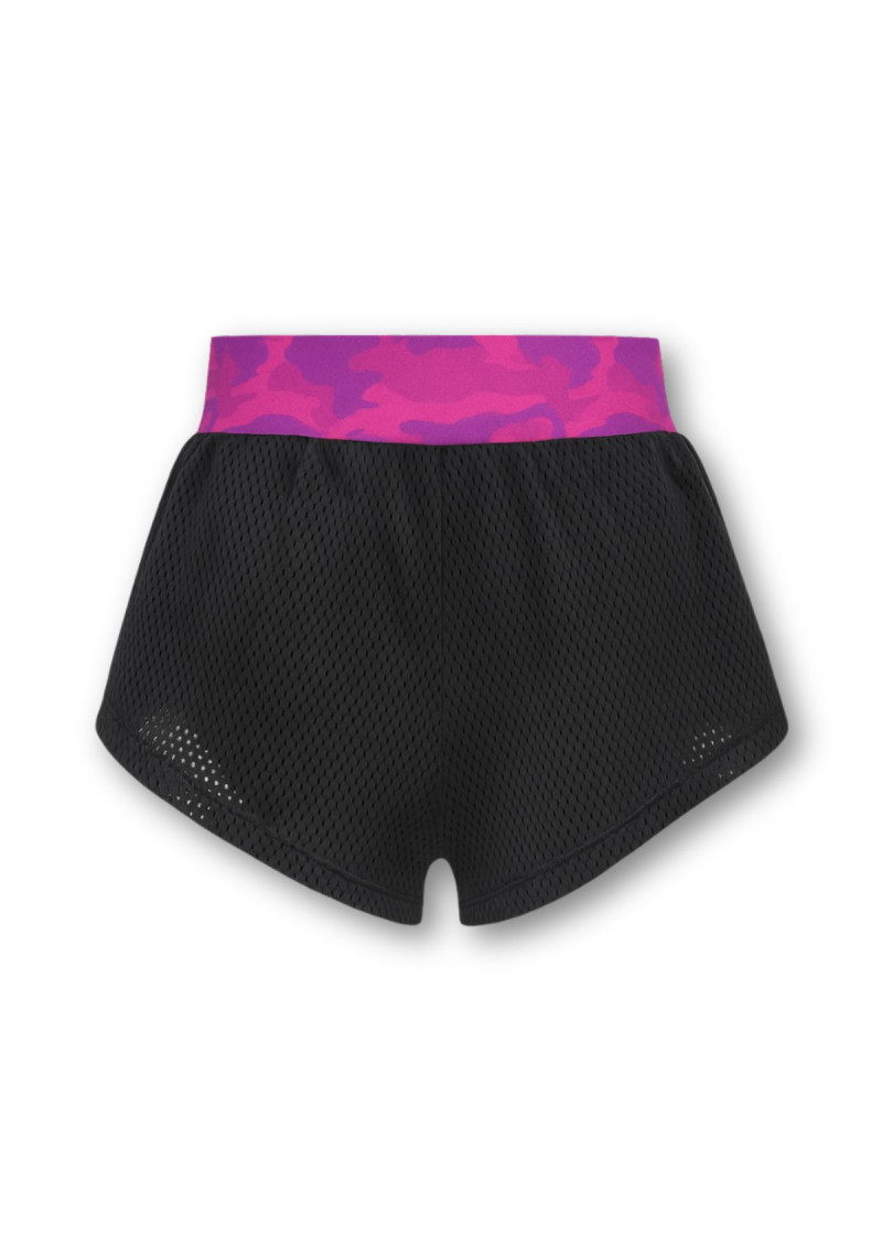 Шорти SILVIA GALAXY, подвійні мікрополіамід+сітка, black+galaxy, 134см