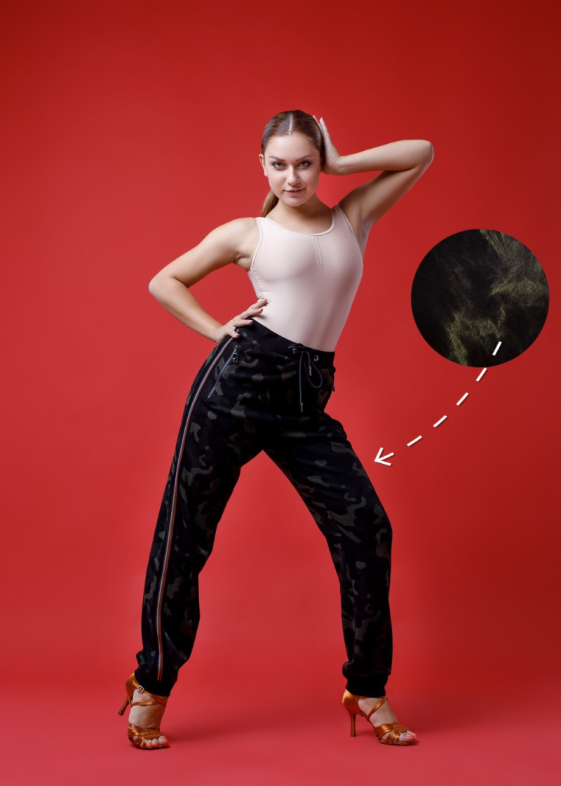 LUCKY CHARM - Брюки ADAM, на манжете 90%хлопок, 10%эластан, дымка-хаки, S