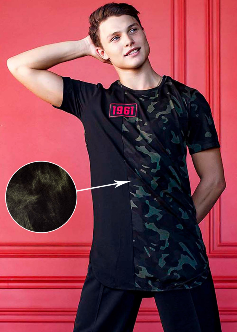 Футболка WISH, короткий рукав 90%бавовна, 10%еластан, димка-хакі, M