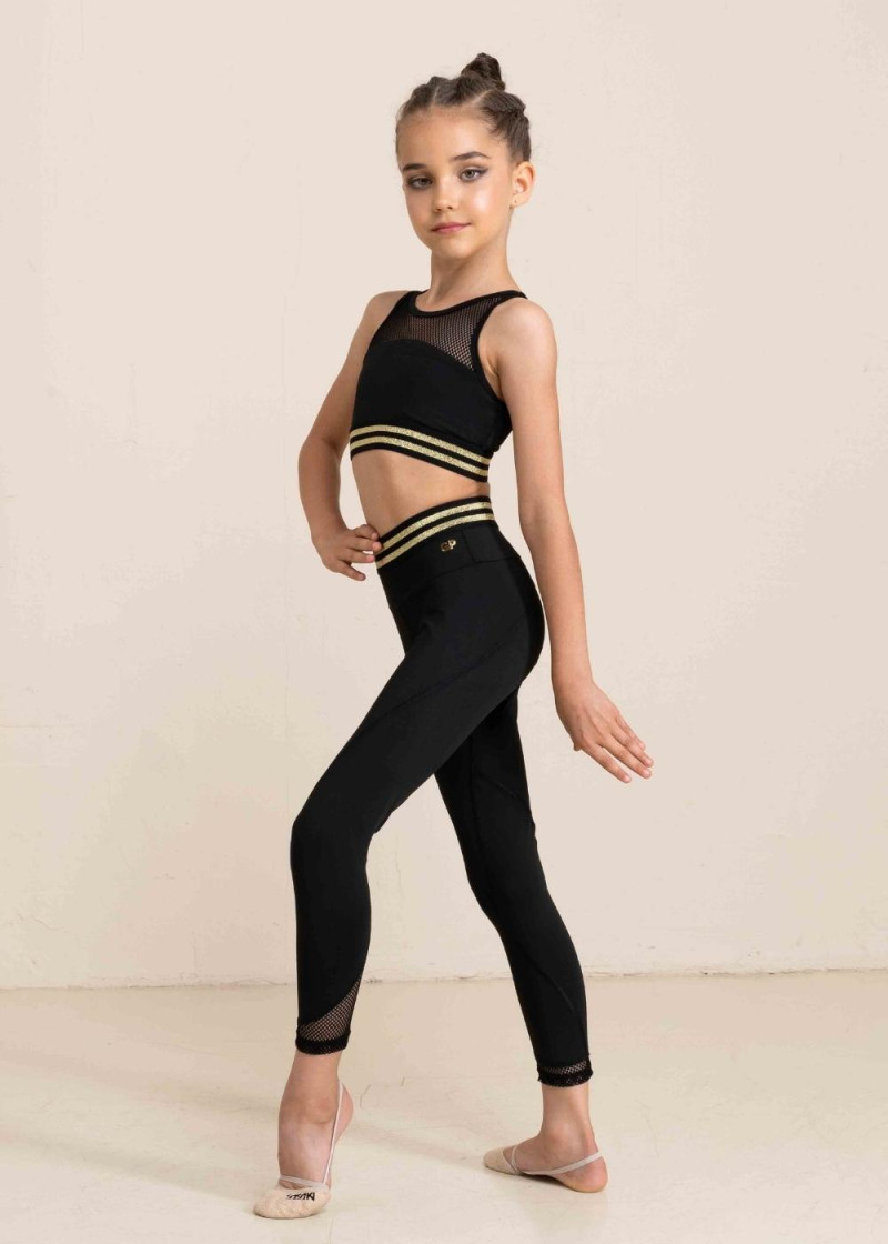 Лосини CROSS мікрополіамід+сітка, чорний, 158см