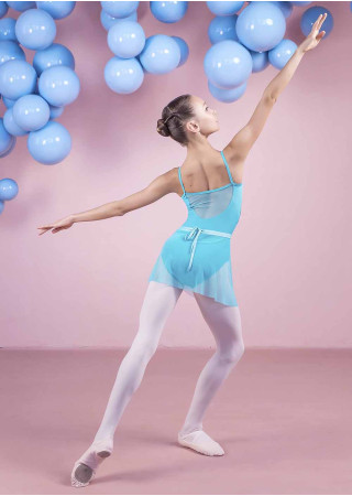 DOTS - Хитон балетный GISELLE.D, сетка 60%полиамид, 40%нейлон, cascade, 122-134см