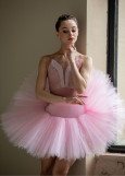 Пачка балетна BAJADERKA, 7 шарів тюль, pink, 152-158см