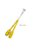 Булави для гімнастики CHACOTT HI-GRIP II пластик+гума, Yellow (763), 41cm