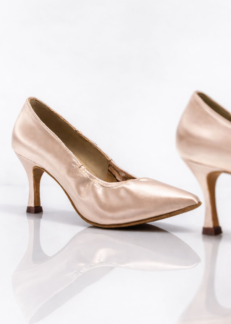 Туфлі бальні для стандарту TANGO сатин, тан, 2.5"fl, 38