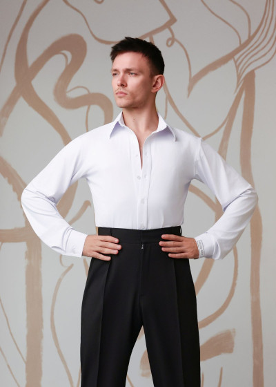 Сорочка Competition ADONIS, на гудзиках 90%поліамід, 10%еластан, білий, 158см