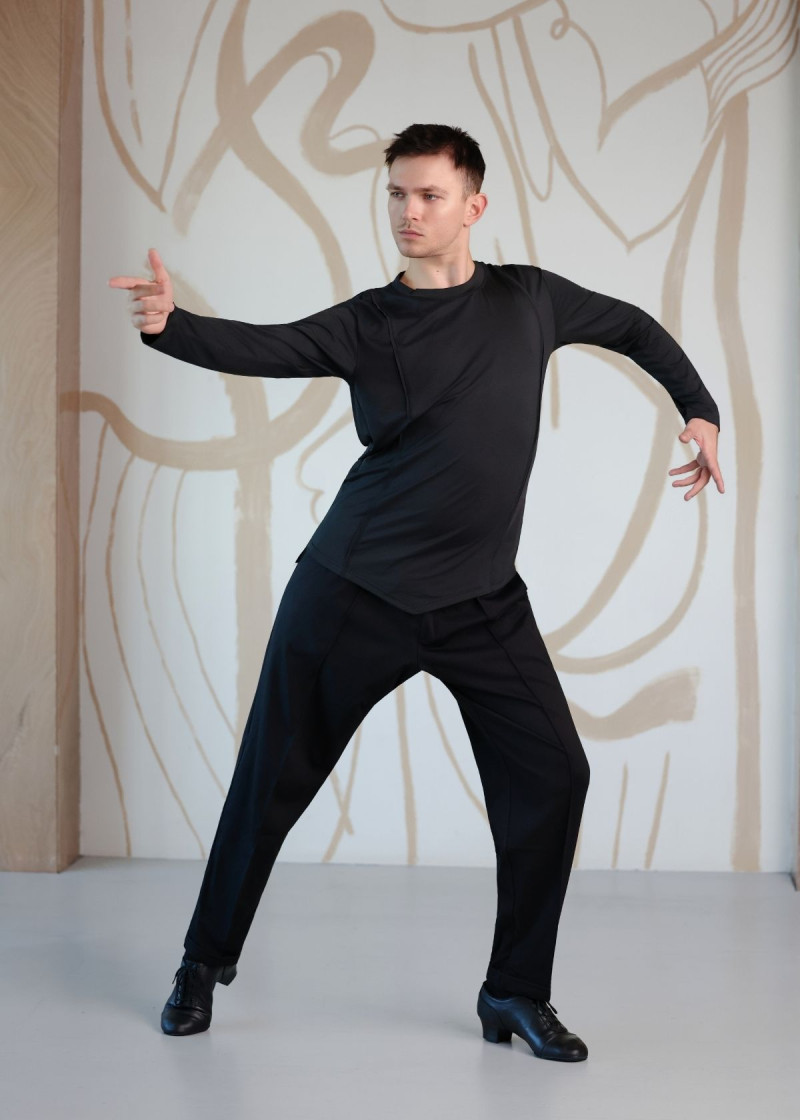 Лонгслів BENITO мікрополіамід, чорний, XS