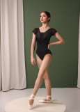 POESIE - Купальник КР AURORA, кокетка нейлон+сетка флок, black, M