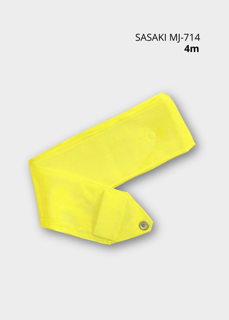 Лента MJ-714 сатин-шелк, Yellow (Y), 4m
