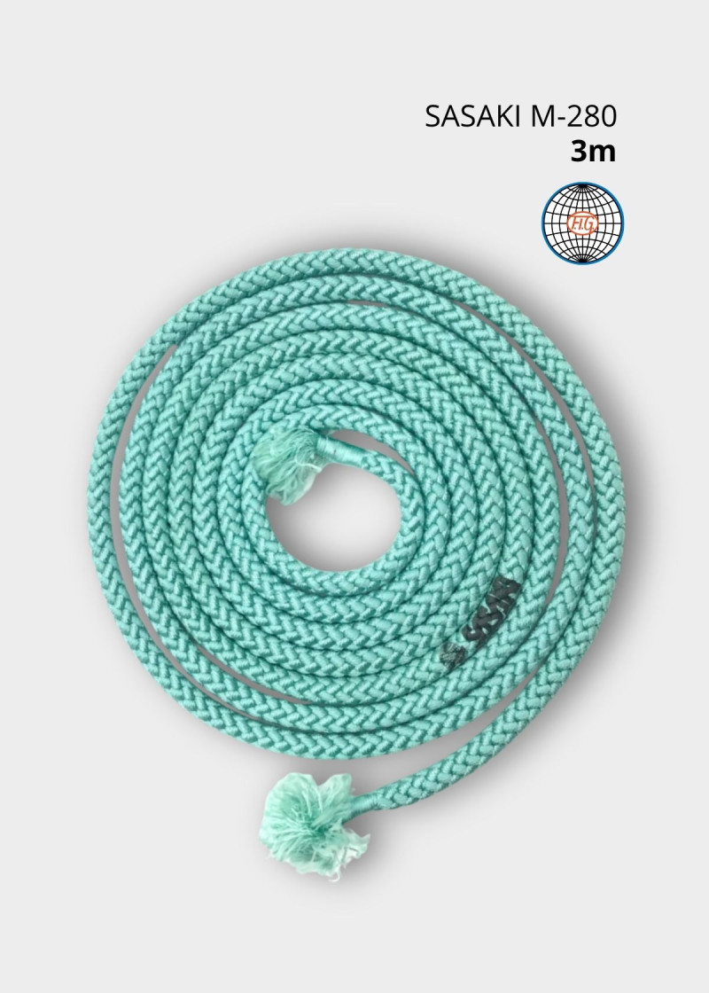 Скакалка M-280 нейлон, Peppermint-green (PEG), 3m