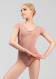Купальник з коротким рукавом LEIA нейлон+сітка, corall almond, XS