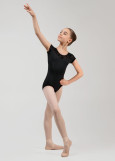 Купальник з коротким рукавом KIKI мікрополіамід+сітка флок, black, 134см