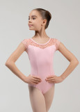 Купальник з коротким рукавом KIKI мікрополіамід+сітка флок, pink, 134см
