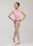 Купальник з коротким рукавом KIKI мікрополіамід+сітка флок, pink, 134см