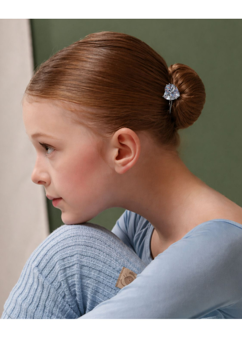 Шпилька з кристалом-серцем