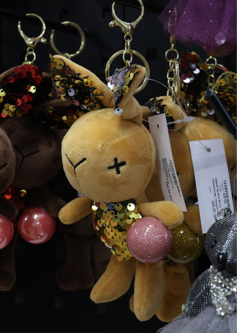 Игрушка Toy Glam Bunny 100%полиэстер, телесный+светлое золото