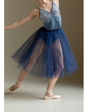 Спідниця шопенка JULIET, 2 шари тюль, deep cobalt, M
