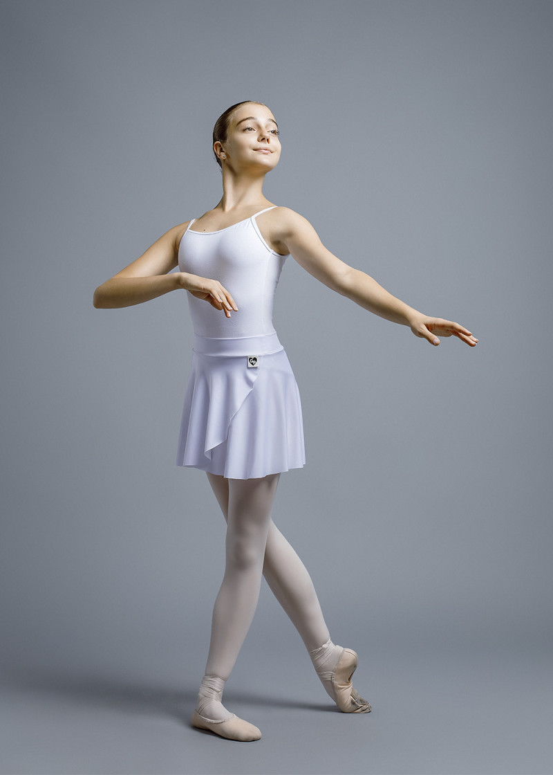 Хітон Grand Prix ODETTA.O, на поясі поліамід, білий, 146-152см