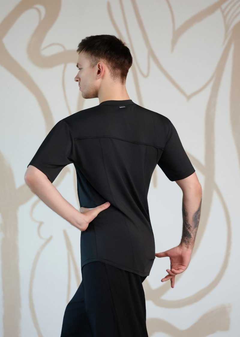 Футболка CORSAR, короткий рукав мікрополіамід, чорний, L plus