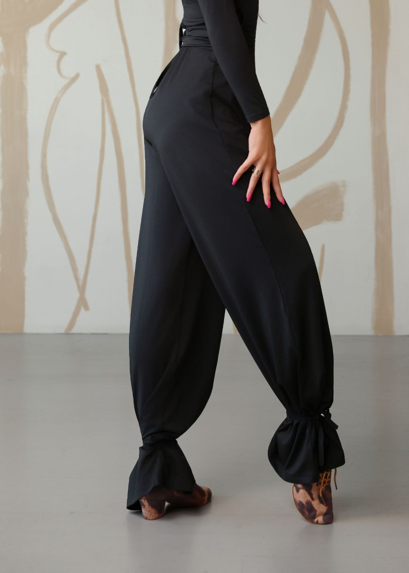 REPLAY - Брюки ARYA широкие на завязках микрополиамид, черный, 158см