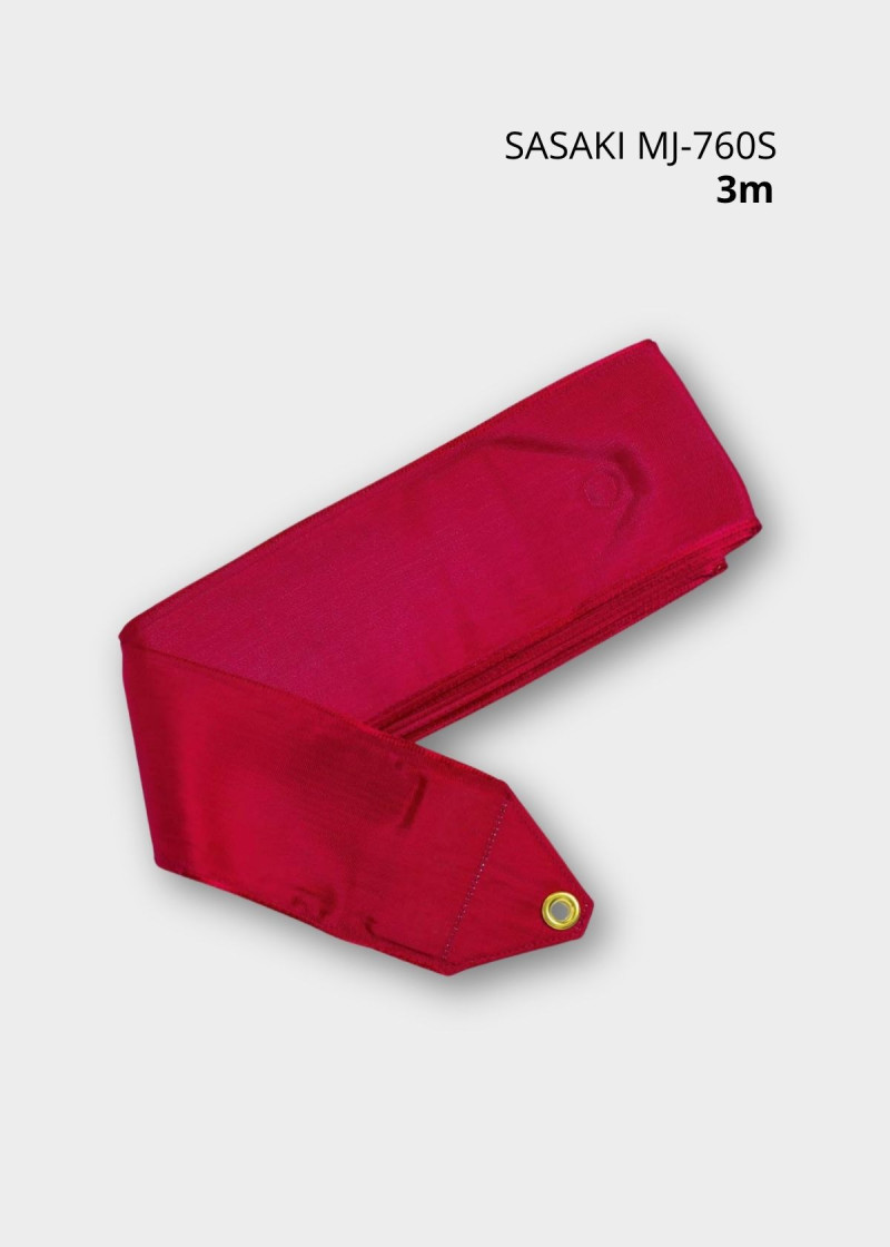 Лента MJ-760S сатин-шелк, Red (R), 3m