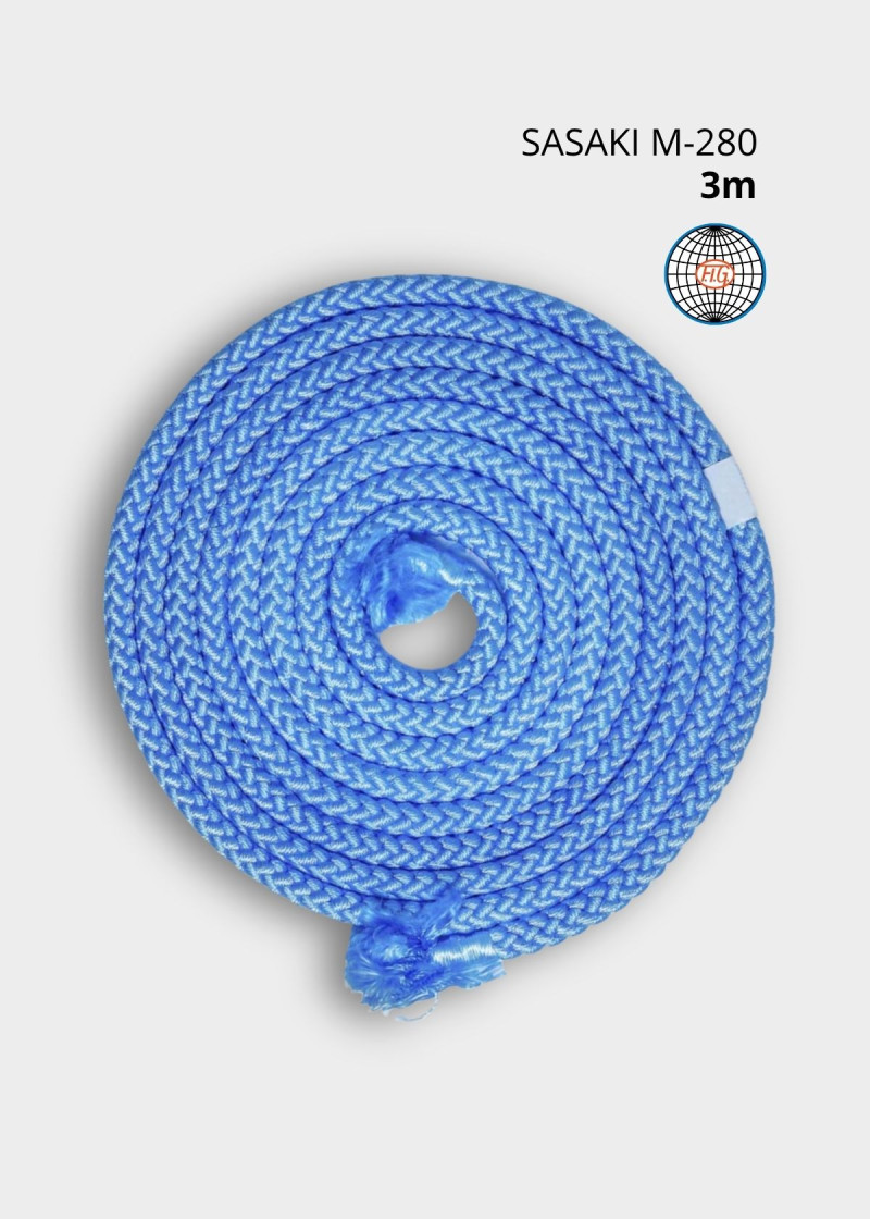 Скакалка M-280 нейлон, Light-blue (LIBU), 3m