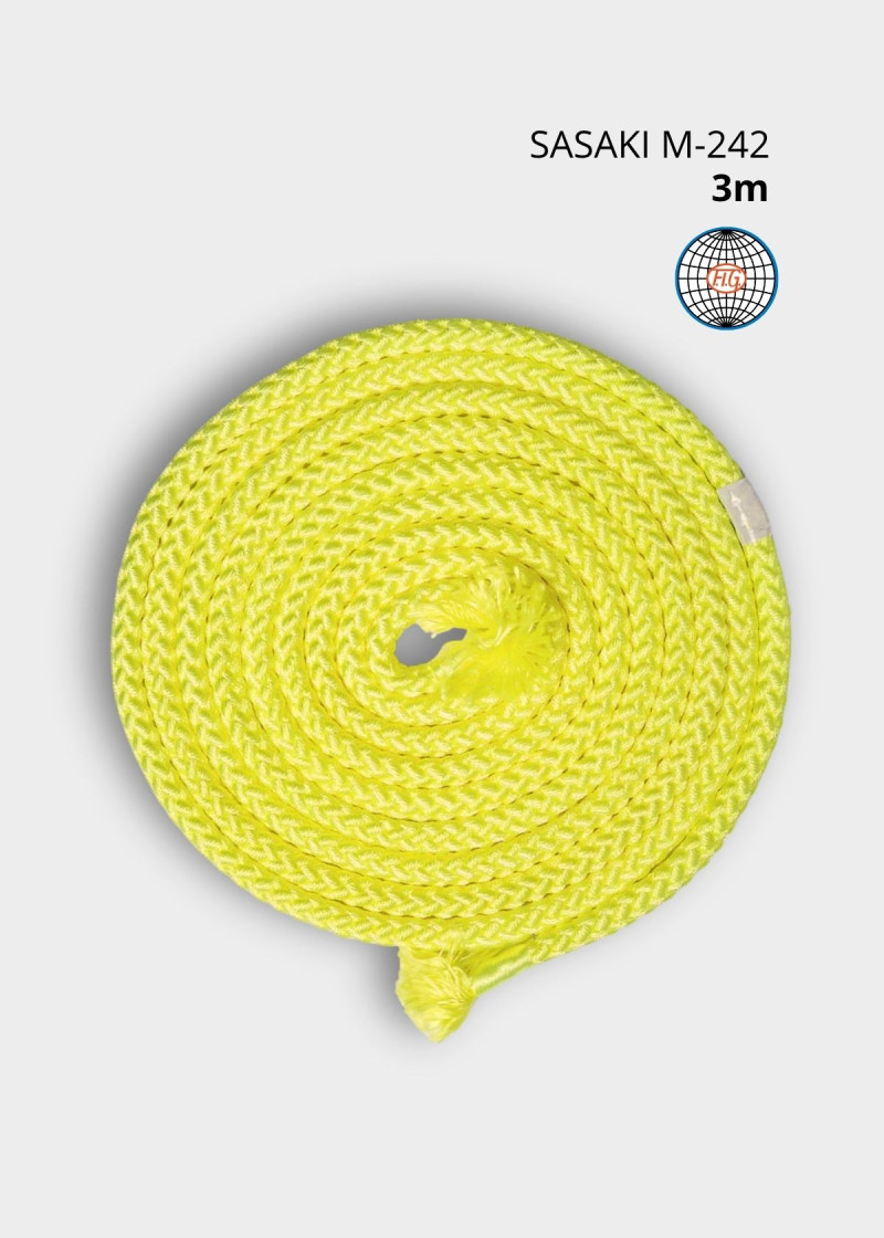 Скакалка M-242 полиэстер, Yellow (KEY), 3m