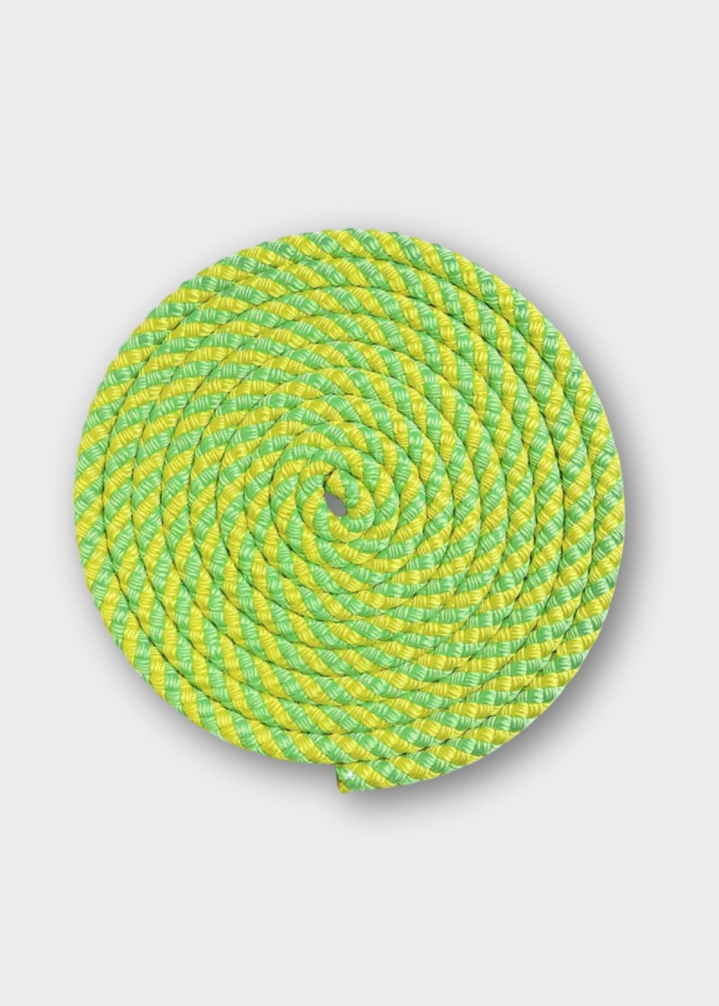 Скакалка MJ-243 полиэстер, Muscat-green x Fluo-yellow (MAGxKEY), 2.5m