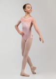 Купальник з довгим рукавом DANIELLE мікрополіамід+сітка флок, pink, 152см