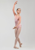 Купальник з довгим рукавом DANIELLE мікрополіамід+сітка флок, pink, 152см