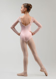 Купальник з довгим рукавом DANIELLE мікрополіамід+сітка флок, pink, 152см