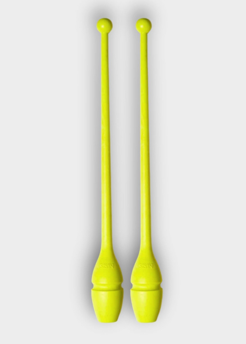 Булави для гімнастики SASAKI M-34, 44см гума, Yellow (27), 44cm, 150g