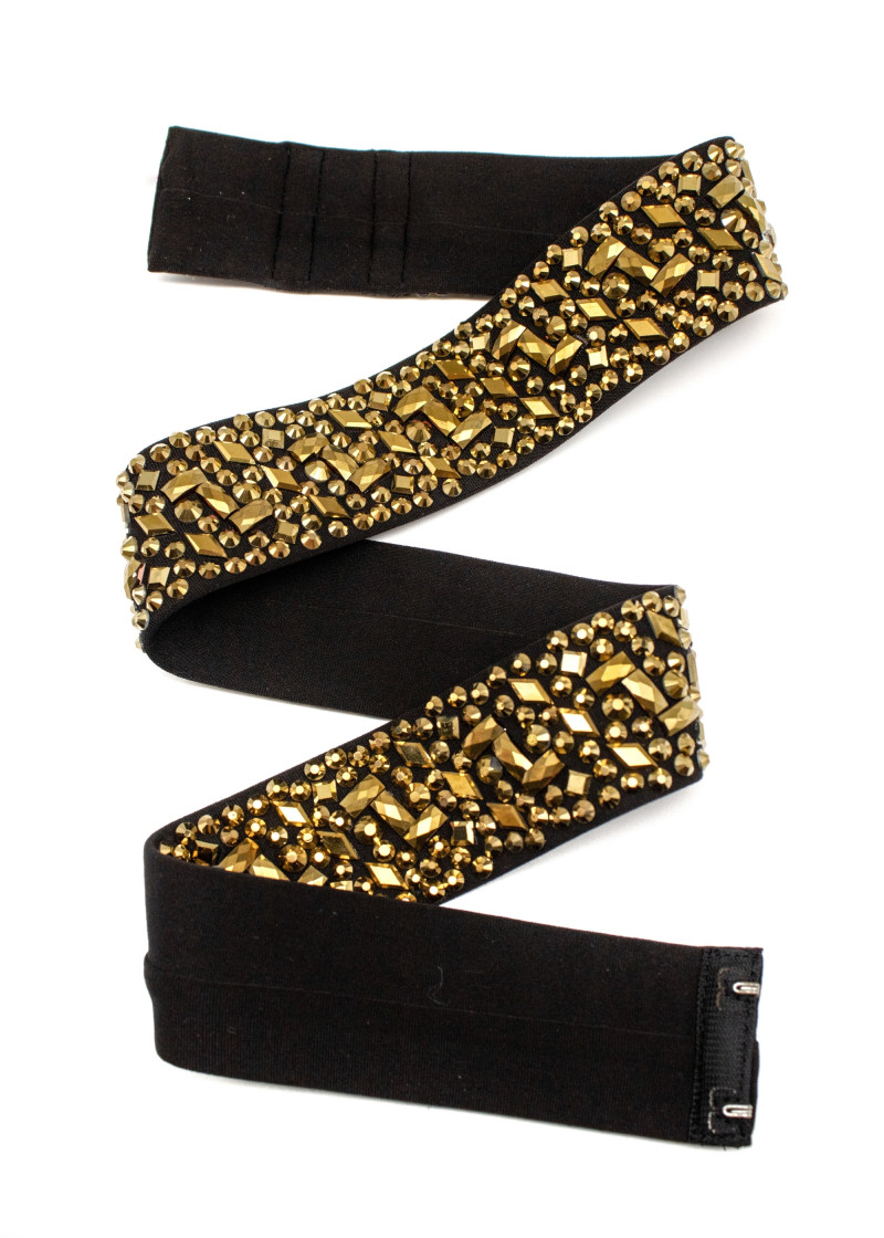 Пояс Grand Prix Jill мікрополіамід, чорний, Crystal Dorado, XL-XXL