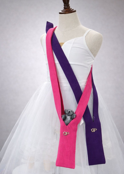 В’язаний чохол на телефон поліестер, рожевий