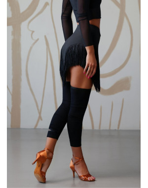 BOUNCE BEAT - Шорты ЛТ SANSA микрополиамид, бахрома, черный, 128см