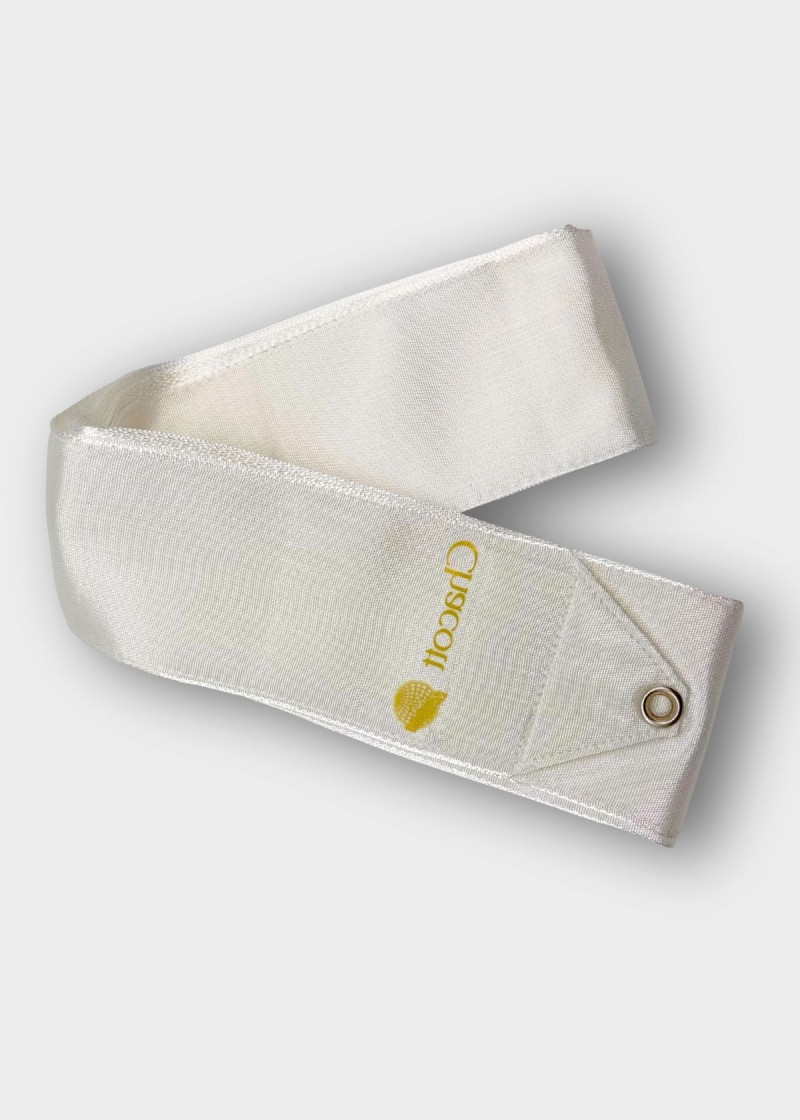 Лента, 6 m иск.шелк, White, 6m