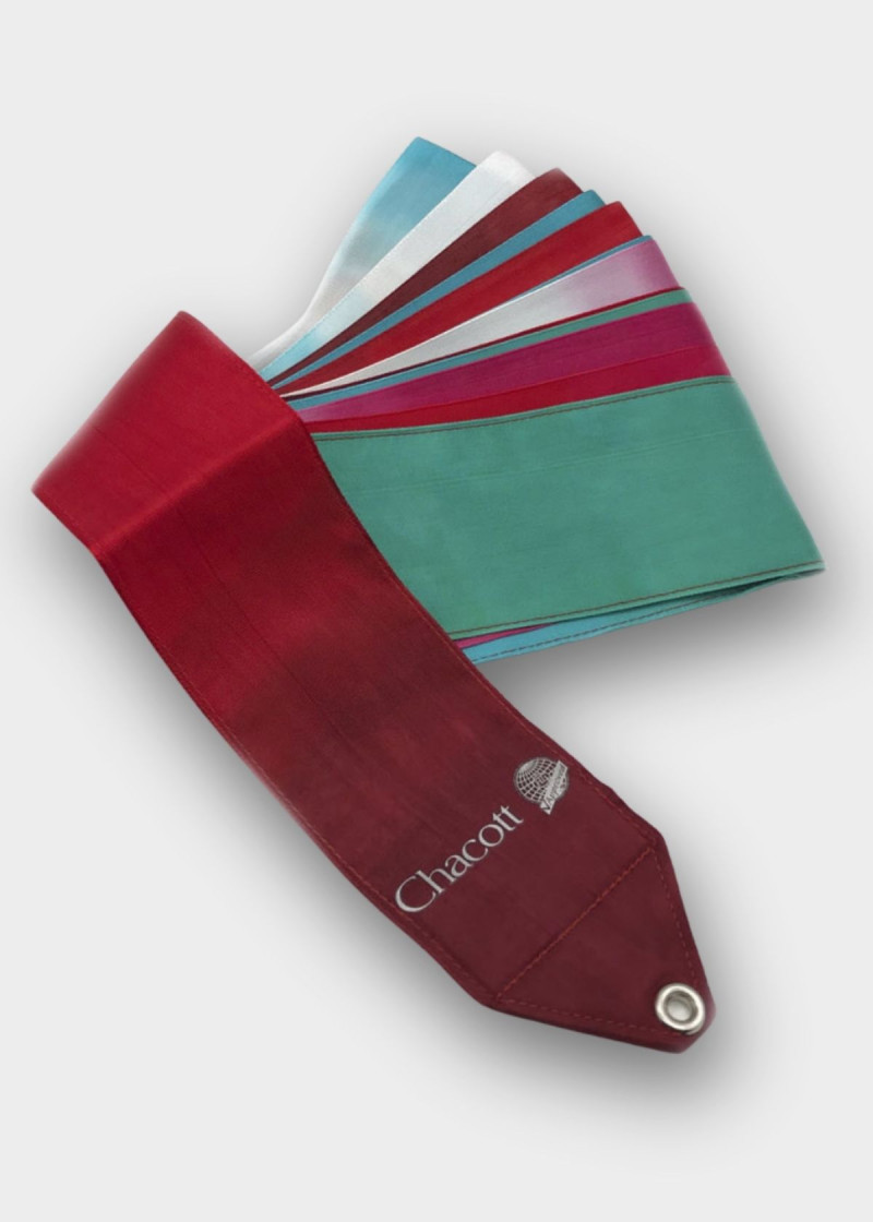 Стрічка для гімнастики CHACOTT GRADATION, 5m штучний шовк, Strawberry (753), 5m