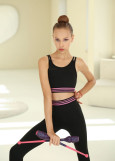 Лосини NELLY TWIN нейлон, black+pink, 116см