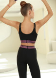 Лосини NELLY TWIN нейлон, black+pink, 116см