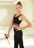 Лосини NELLY TWIN нейлон, black+pink, 116см