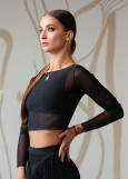 LESSON #1 - Топ ДР MIRALI, сетка сетка, черный, XS-S